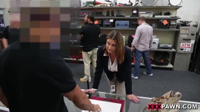 XXX PAWN   Foxy Business Lady Gets Fucked In Shop Backroom