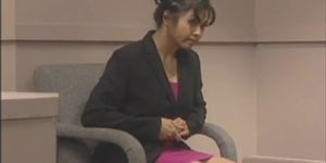 Asian MILF Toys Ass In Courtroom Scene.