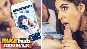 FAKEhub   Indian Desi Hot Wife Filmed Taking Cheating Husbands Thick Cock In Her Hairy Pussy By Cuck